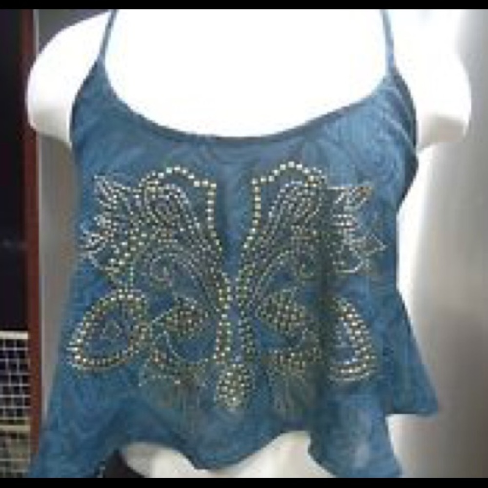 Ecoté tank crop with metal stud detail